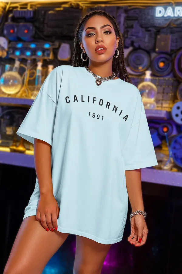BEING_WANTED_Typography_Women_Round_Neck_Light_Blue_T-Shirt