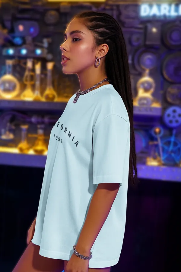 BEING_WANTED_Typography_Women_Round_Neck_Light_Blue_T-Shirt