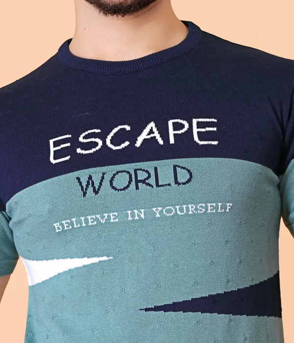 Green_&_Navy_Blue_Colorblock_Regular_T-Shirt_for_Men