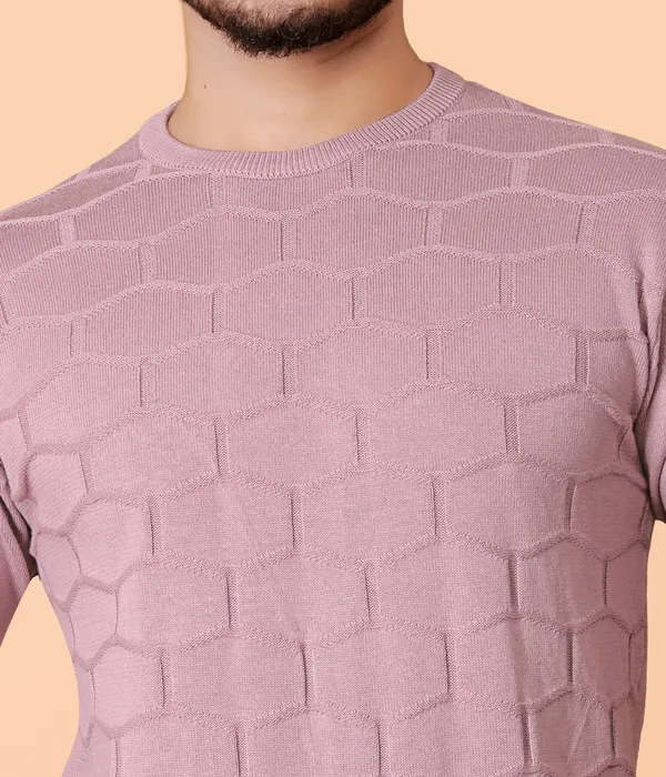 Light_Pink_Cotton_Colorblock_Regular_Tshirt_For_Men