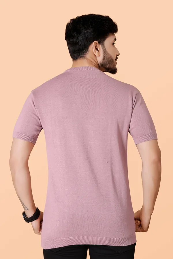 Light_Pink_Cotton_Colorblock_Regular_Tshirt_For_Men