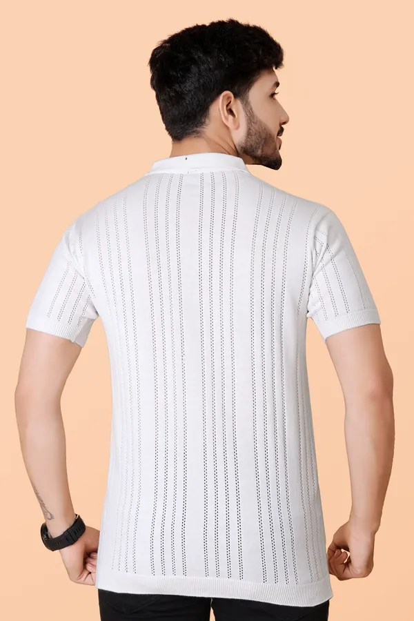 White_Cotton_Colorblock_Regular_Tshirt_For_Men