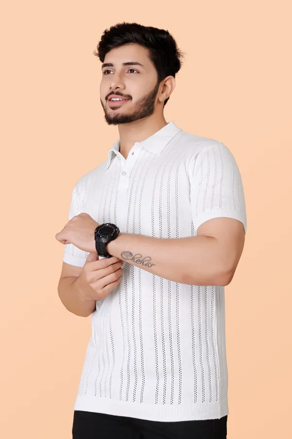 White_Cotton_Colorblock_Regular_Tshirt_For_Men