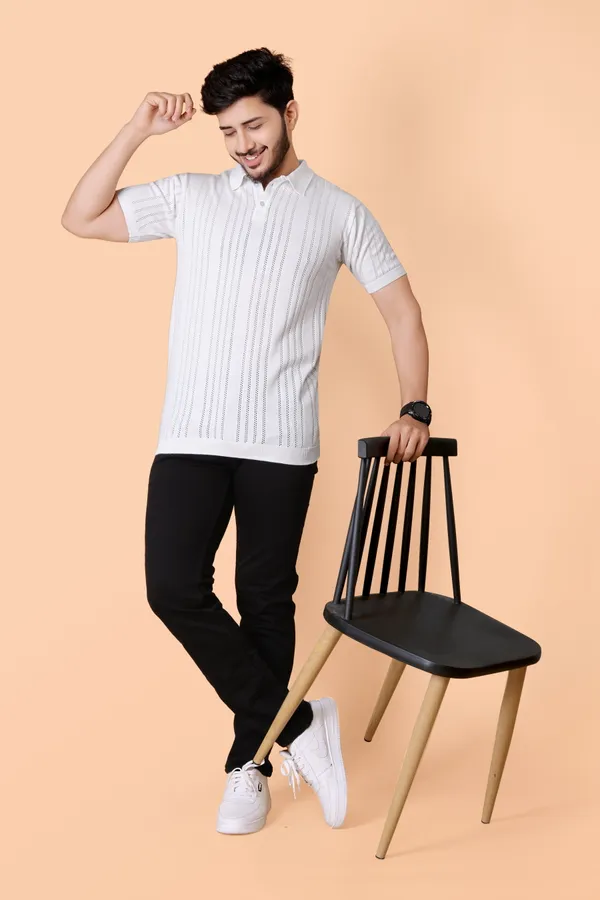 White_Cotton_Colorblock_Regular_Tshirt_For_Men