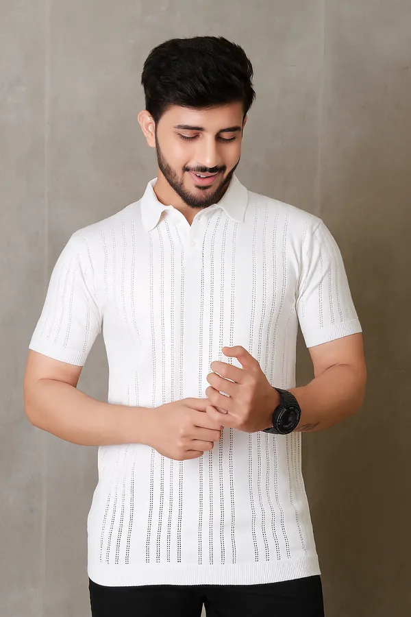 White_Cotton_Colorblock_Regular_Tshirt_For_Men