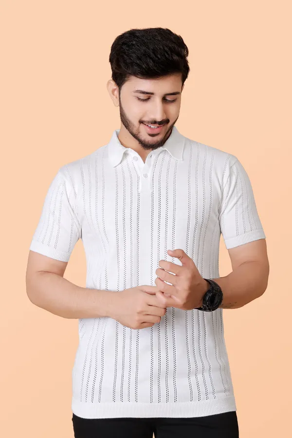 White_Cotton_Colorblock_Regular_Tshirt_For_Men