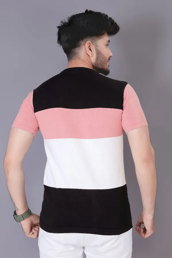 Black-Pink-White_Graphic_Textured_Knit_T-Shirt_for_Men