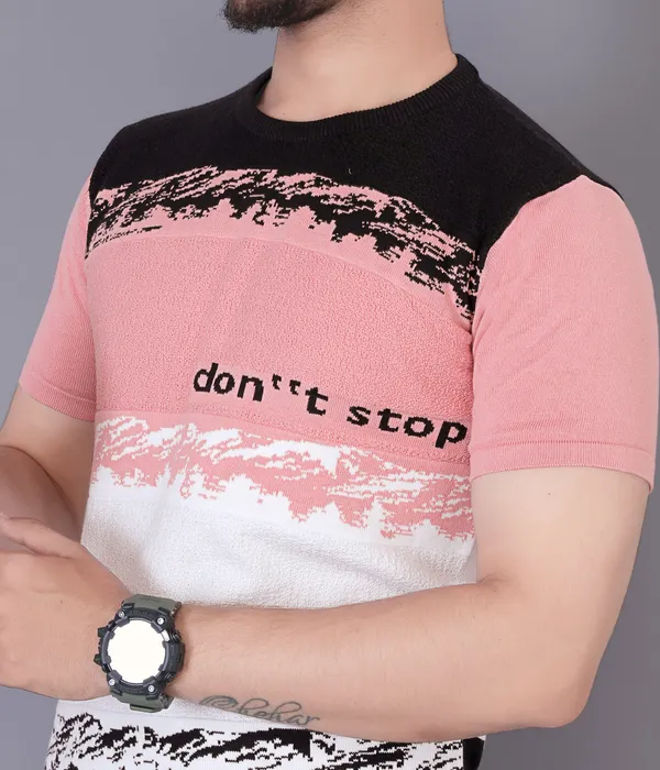 Black-Pink-White_Graphic_Textured_Knit_T-Shirt_for_Men