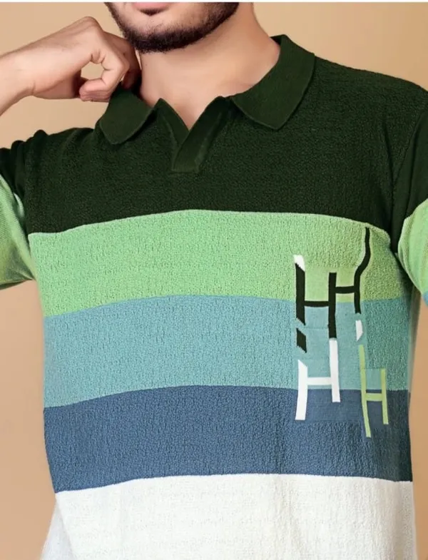 Green,_Blue_&_White_Cotton_Colorblock_Regular_Tshirt_For_Men