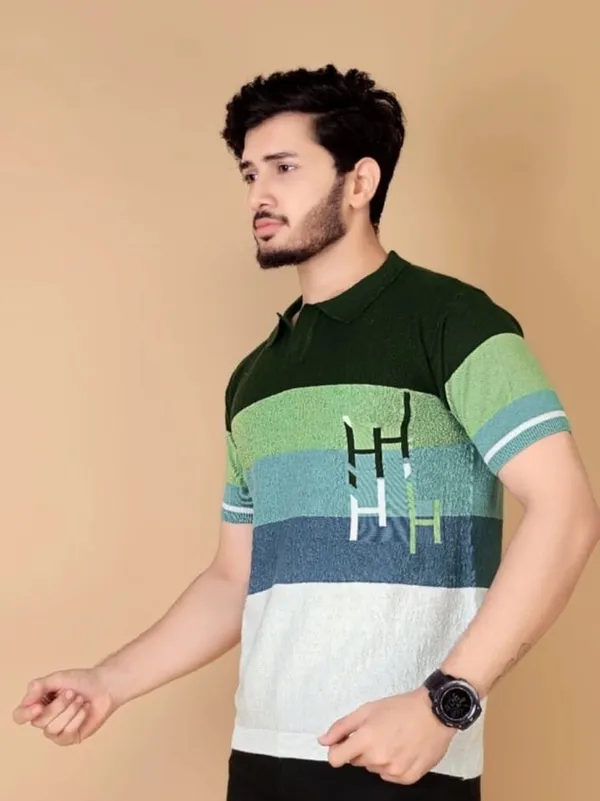 Green,_Blue_&_White_Cotton_Colorblock_Regular_Tshirt_For_Men