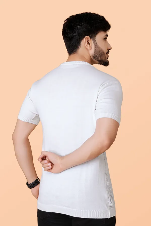 White_Cotton_Colorblock_Regular_Tshirt_For_Men
