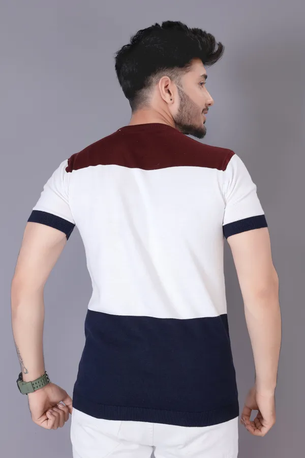 White,_Red_&_Blue_Cotton_Colorblock_Regular_Tshirt_For_Men
