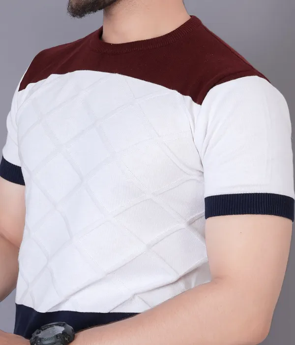 White,_Red_&_Blue_Cotton_Colorblock_Regular_Tshirt_For_Men