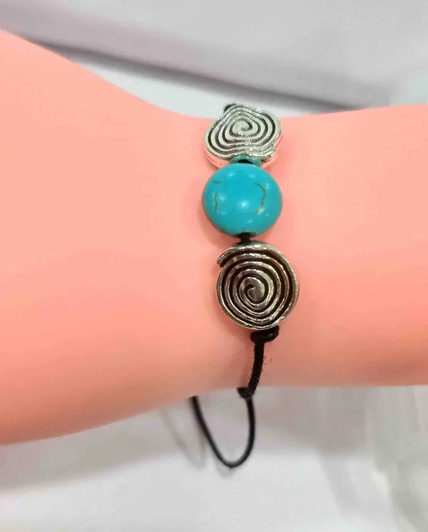 Handmade_Boho_Evil_Eye___Turquoise_Bracelet_Set_for_Men___Women_|_Adjustable_Black_Cord