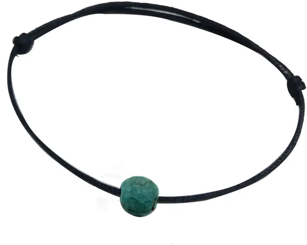 Black_Thread_with_ROUND_TURQUISE_STONE_adjustable_Anklet_Cotton_Dori_Anklet