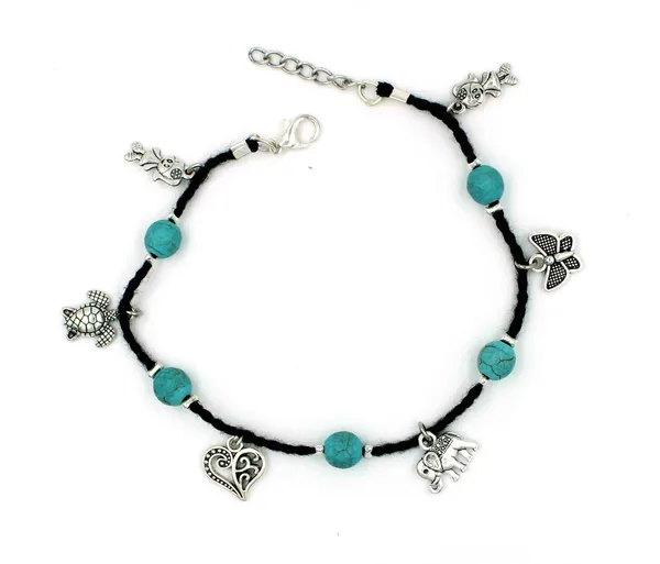 Black_Thread_Anklet_with_Turquoise_beads_+_oxidised_charm_Cotton_Cotton_Dori_Anklet