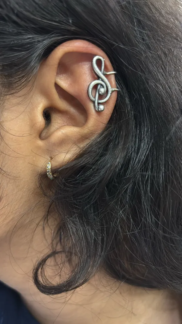 GURJARI_JEWELLERS_Oxidized_Ear_Cuffs_–_Antique_Silver_Finish_–_Adjustable_Clip-On_Earrings_–_Multiple_Designer_Styles__SET_OF_4