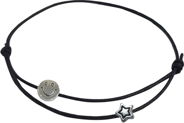 Black_Thread_Anklet_with_Oxidised_SMILY_for_Girls/nazariya_Cotton_Dori_Anklet