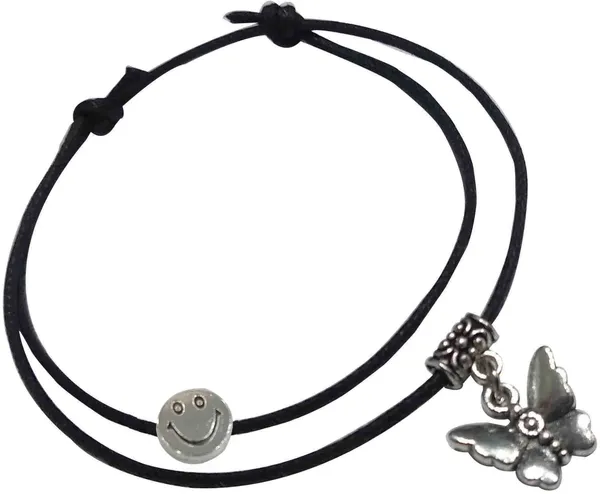 Black_Thread_Anklet_with_Oxidised_SMILY_for_Girls/nazariya_Cotton_Dori_Anklet