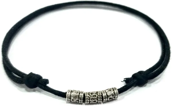 Black_Thread_Anklet_with_Oxidised_SMILY_for_Girls/nazariya_Cotton_Dori_Anklet