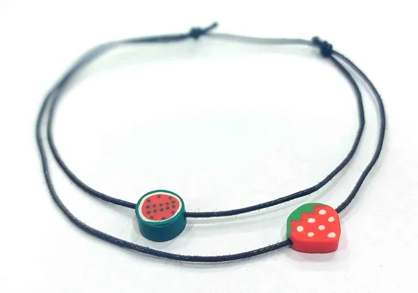 Black_Thread_Anklet_with_FRUIT_beads_for_Girls/nazariya_Cotton_Dori_Anklet