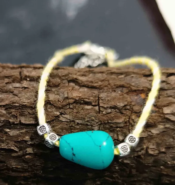 Tarquise_Beades_+_Yellow_Thread_anklet_Cotton_Dori_Anklet