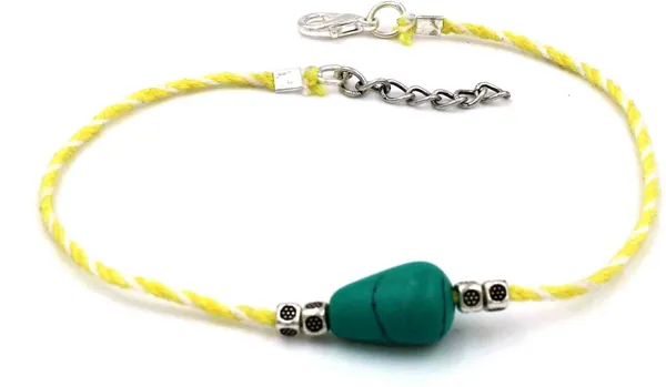 Tarquise_Beades_+_Yellow_Thread_anklet_Cotton_Dori_Anklet
