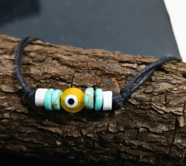Turquoise_+_Yellow_Round_Evileye_Black_Thread_anklet_Cotton_Dori_Anklet