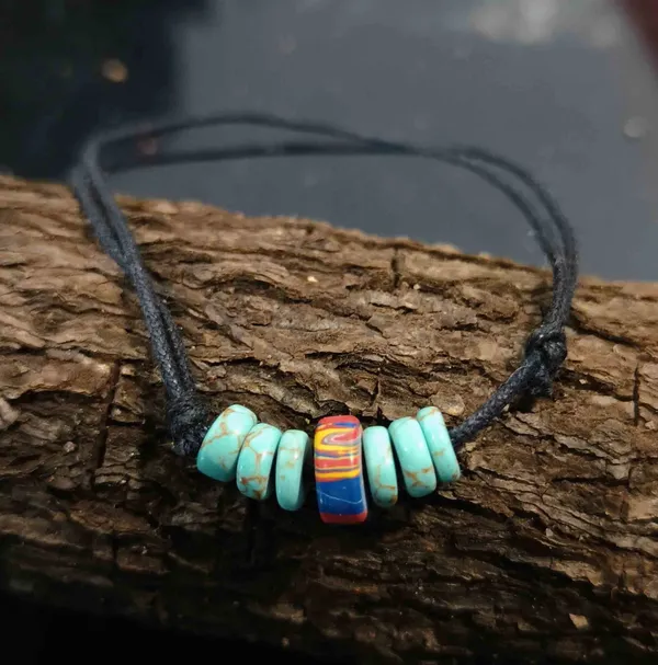 Turquoise_Beads_Black_Thread_anklet_Cotton_Dori_Anklet