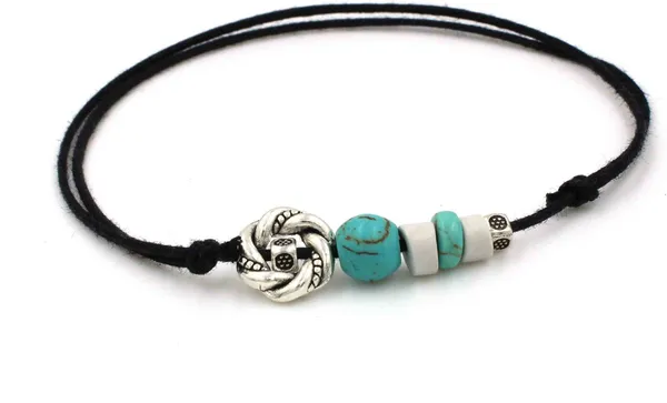 Turquoise_Beads_Black_Thread_Cotton_Dori_Anklet