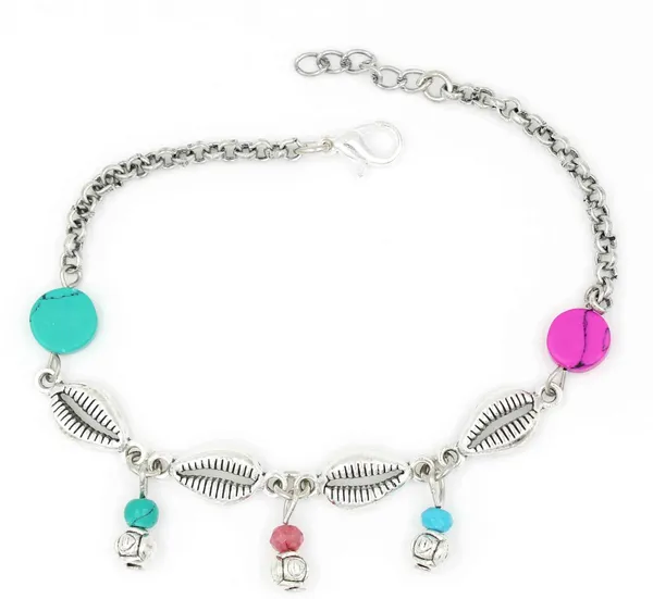 Silver_Chain_with_Turquise+_oxidised_Beads_Anklets_for_Girls_Silver_Anklet