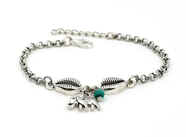 Silver_Chain_with_Turquise+_oxidised_Beads_Anklets_for_Girls_Metal_Anklet