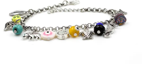 Silver_Chain_with_Turquise+_oxidised_Beads_for_Girls_Metal_Anklet
