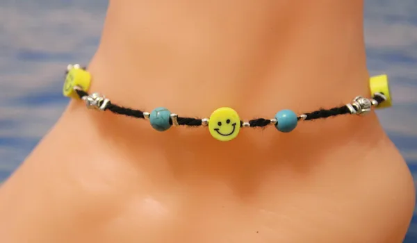 Black_Thread_Anklet_with_Turquoise_+_oxidised_+_Smily_Beads_Cotton_Dori_Anklet_Cotton_Dori_Anklet