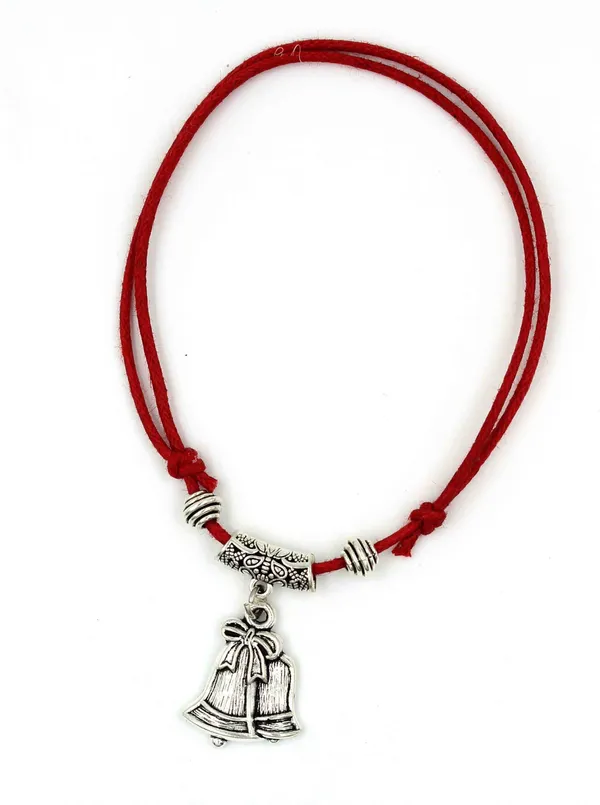 Red_Thread_with_oxidised_CHRISTMAS_BELL_Beads_Anklet_Cotton_Dori_Anklet