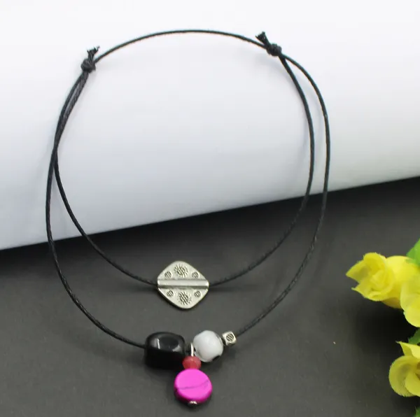 New_Black_Thread_anklet_with_OXIDISED_+_BATI_beads_for_girls_and_women_Cotton_Dori_Anklet