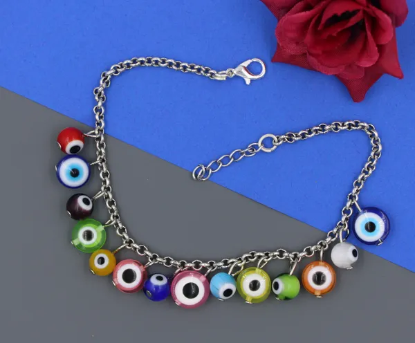 Silver_Chain_with_Turquise+_oxidised_Beads_Anklets_for_Girls_Metal_Anklet