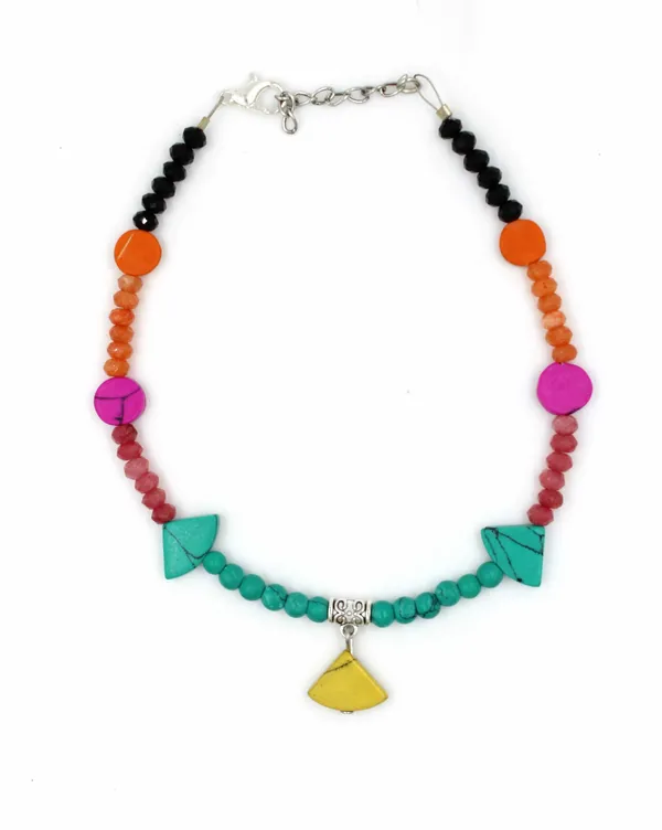 BATI_crystal_+_Turquoise_beads_Anklet_for_girls_and_women_Metal_Anklet