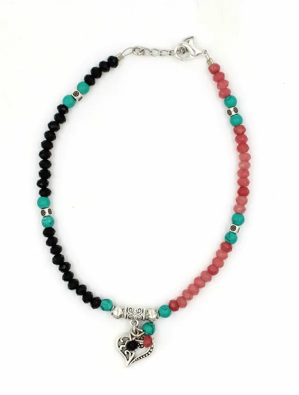Colur_full_BATI_crystal_beads_Anklet_for_girls_and_women_Metal_Anklet
