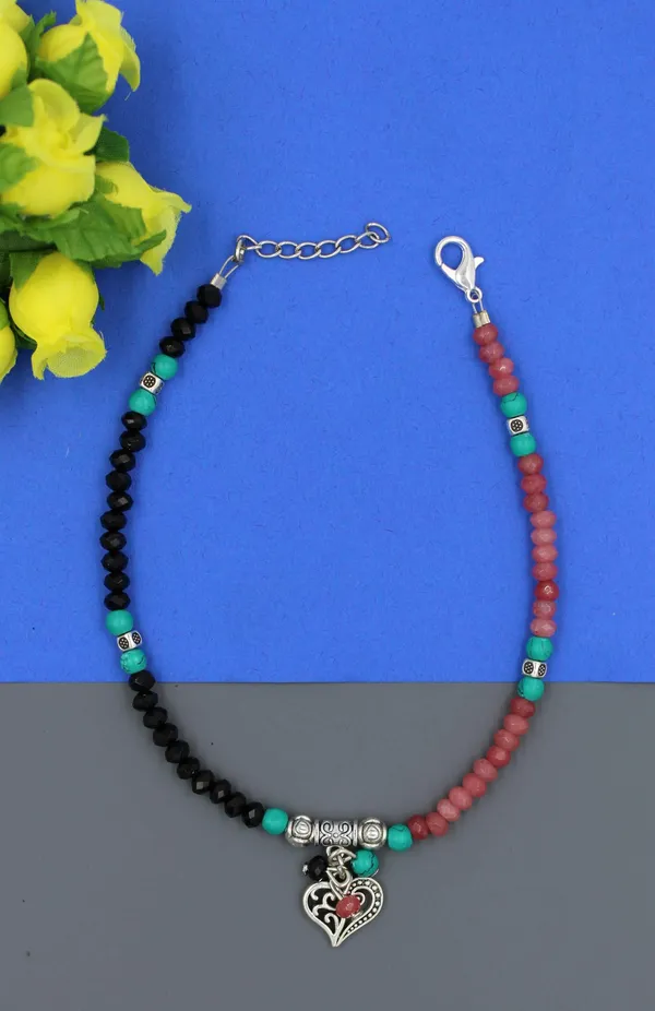 Colur_full_BATI_crystal_beads_Anklet_for_girls_and_women_Metal_Anklet