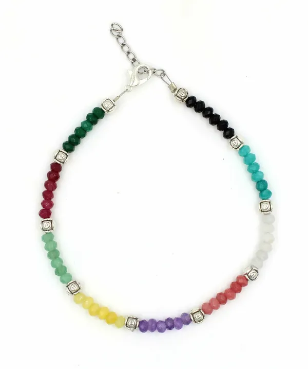 Colur_full_BATI_crystal_beads_Anklet_for_girls_and_women_Metal_Anklet