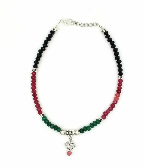 BATI_crystal_beads_Anklet_for_girls_and_women_Metal_Anklet
