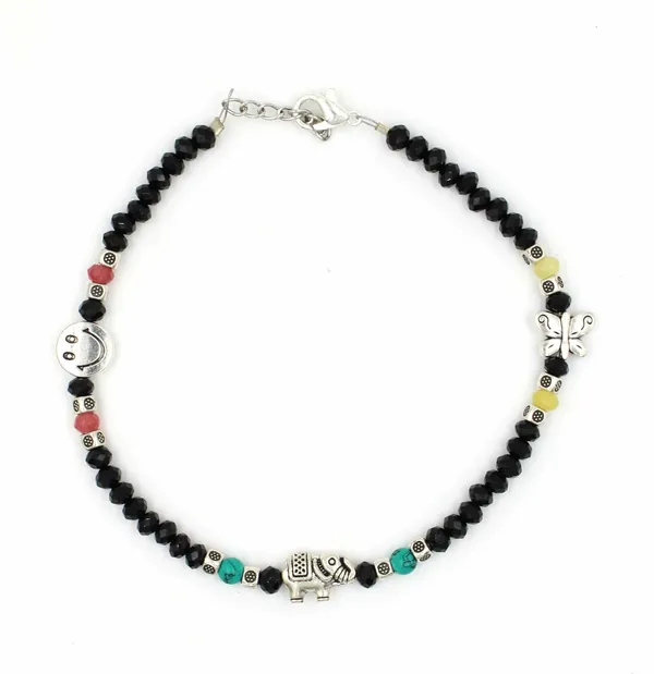 BATI_crystal_beads_Anklet_for_girls_and_women_Metal_Anklet