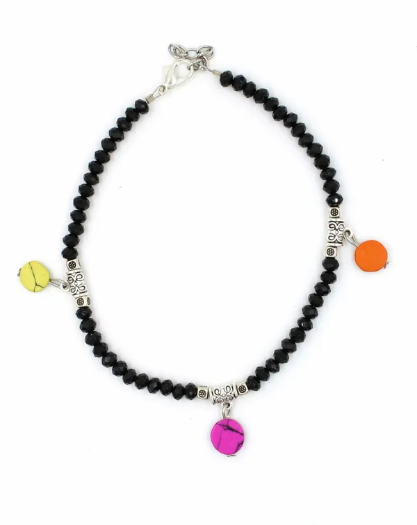 BATI_crystal_beads_Anklet_for_girls_and_women_Metal_Anklet