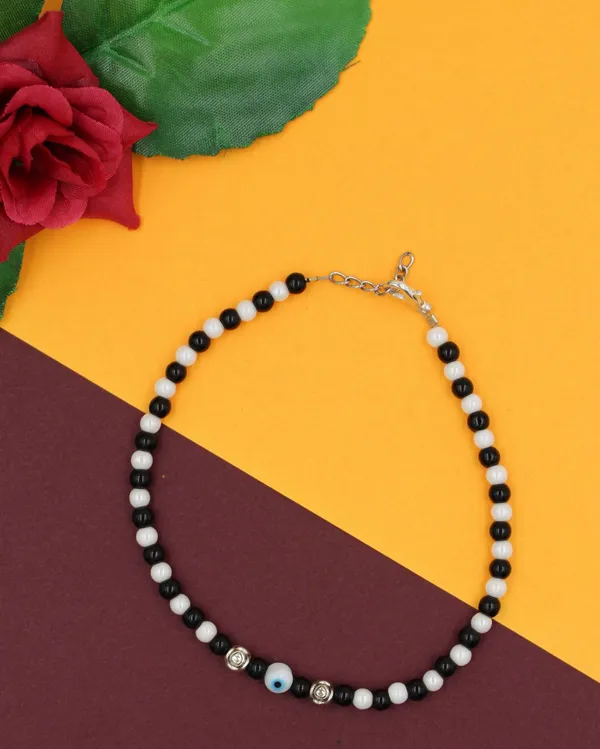 Black_beads_Anklet_for_girls_and_women_Metal_Anklet
