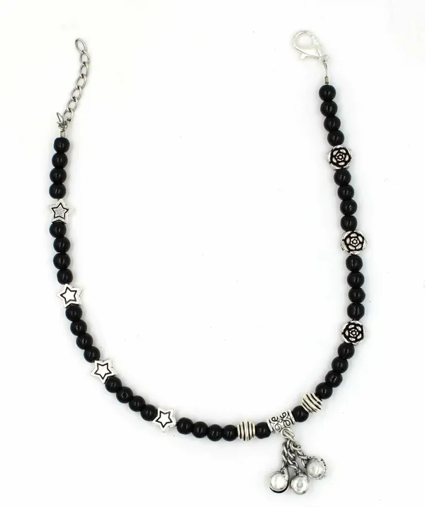 Black_beads_Anklet_for_girls_and_women_Metal_Anklet
