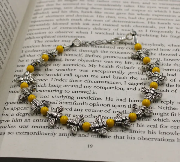 Yellow_crystal_and_oxidised_beads_Anklet_for_girls_and_women_Metal_Anklet