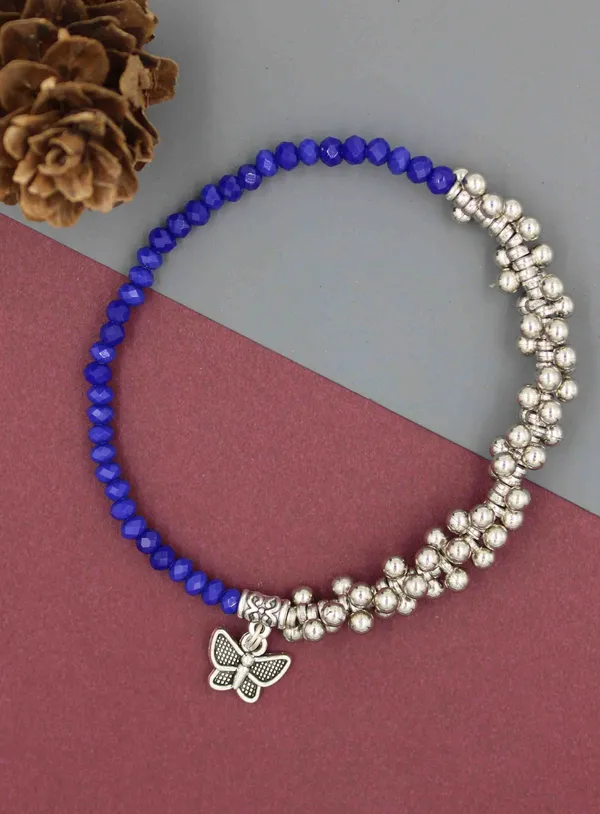 Black_Crystal_+_oxidised_beads_Stretchable_Anklet_girls_Acrylic_Anklet