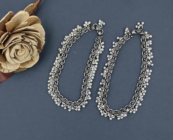 Silver_Oxidised_Gungru_Anklet_for_Women_(Single_Line)