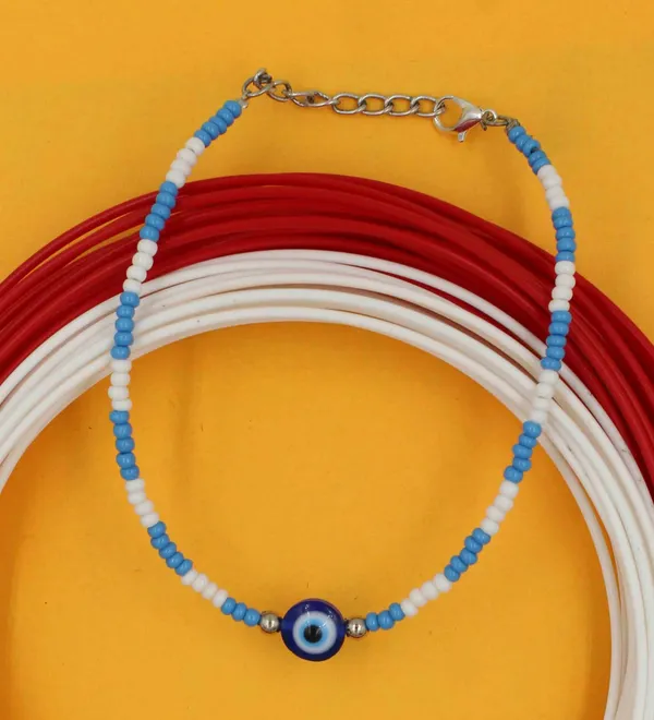 Fashion_Boho_Beads_Rice___Evileye_Beads_Colorful_Beaded_Anklet_for_Girls_Brass_Anklet